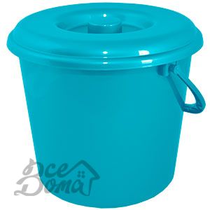 Відро 8л. із кришкою. колір в асортименті. ( Україна )