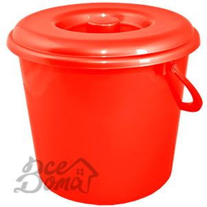Відро 5л. із кришкою. колір в асортименті. ( Україна )